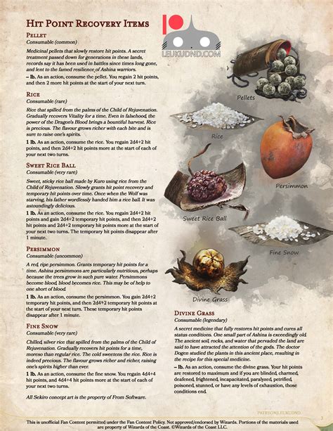 dnd 5e magic items list.